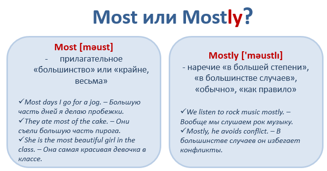 Переведи слово most. Most mostly разница. Most most of разница. More much many most разница. More most в английском.
