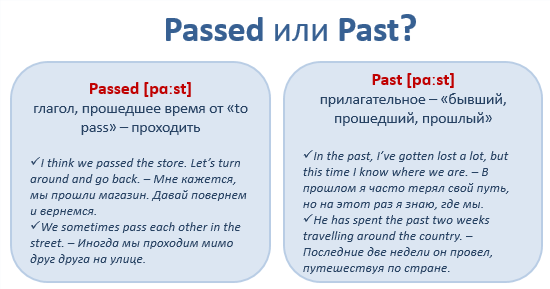 Английские слова, которые мы путаем: Pass or Passed